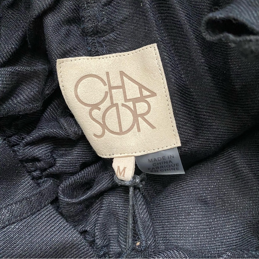 CHASER Black Paperbag Bow Tie Linen Blend Shorts - Picture 4 of 5